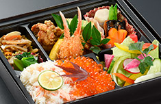 冬の蟹いくら弁当